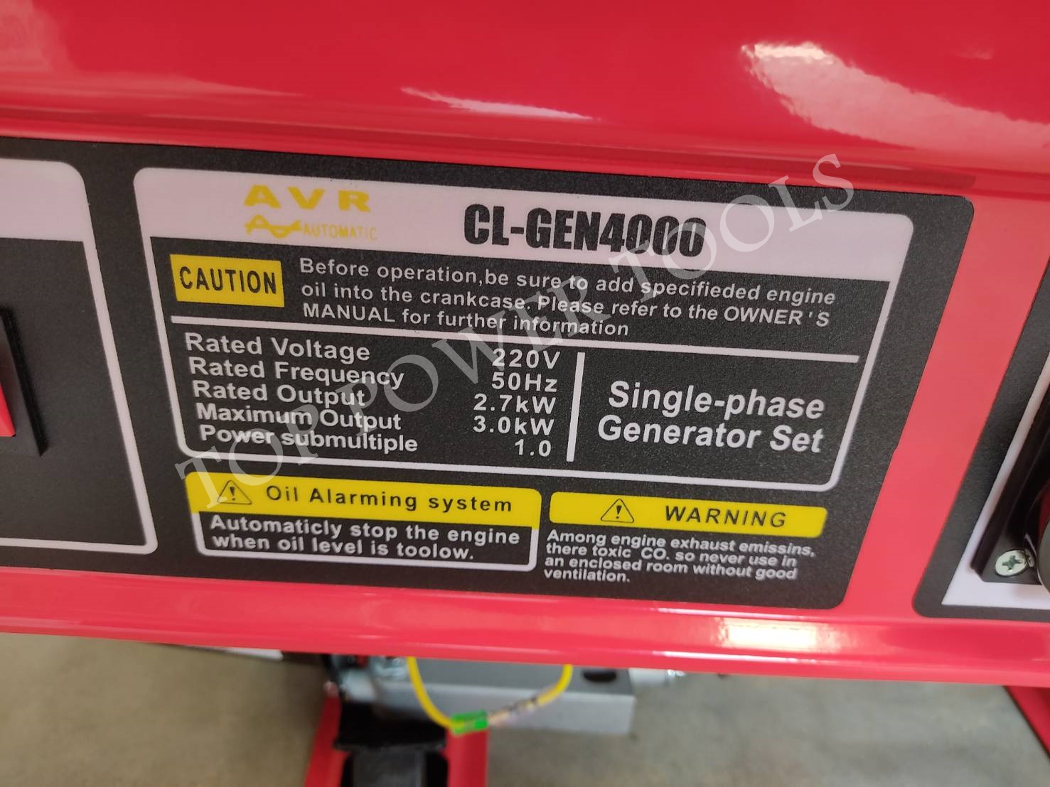 เครื่องปั่นไฟ เบนซิน CL-GEN-4000 (3,000W.) COROLLA