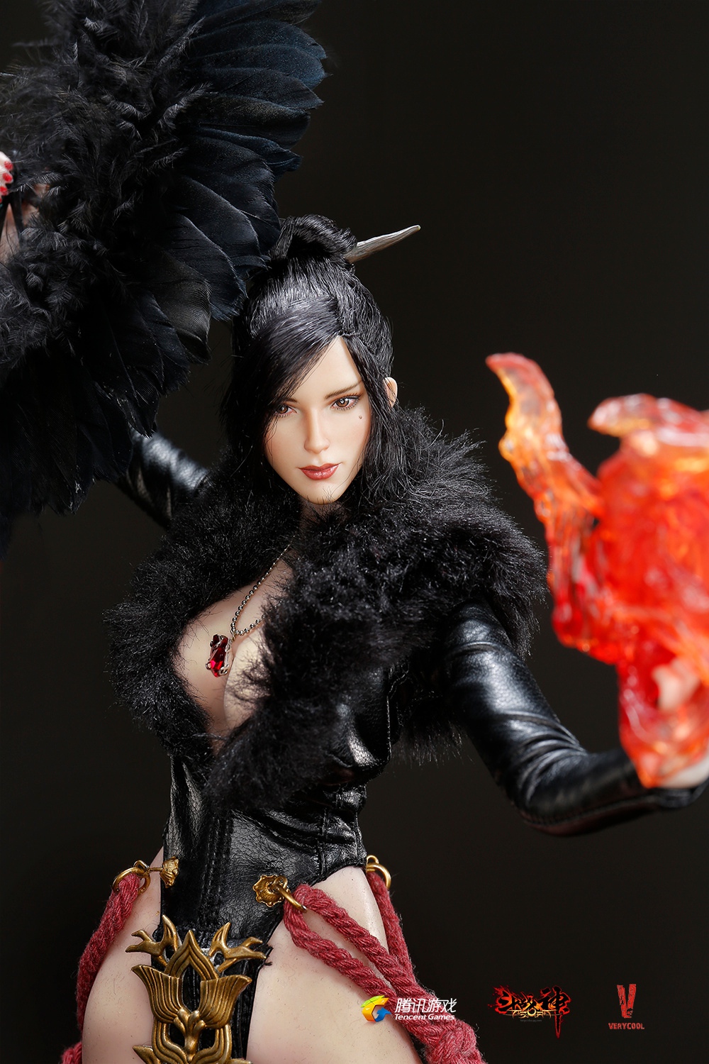 VERYCOOL DZS-003 + VCF-2028 1/6 “Dou Zhan Shen” Series of Tencent Game - RAKSA + Stone-Shaped Display Stand