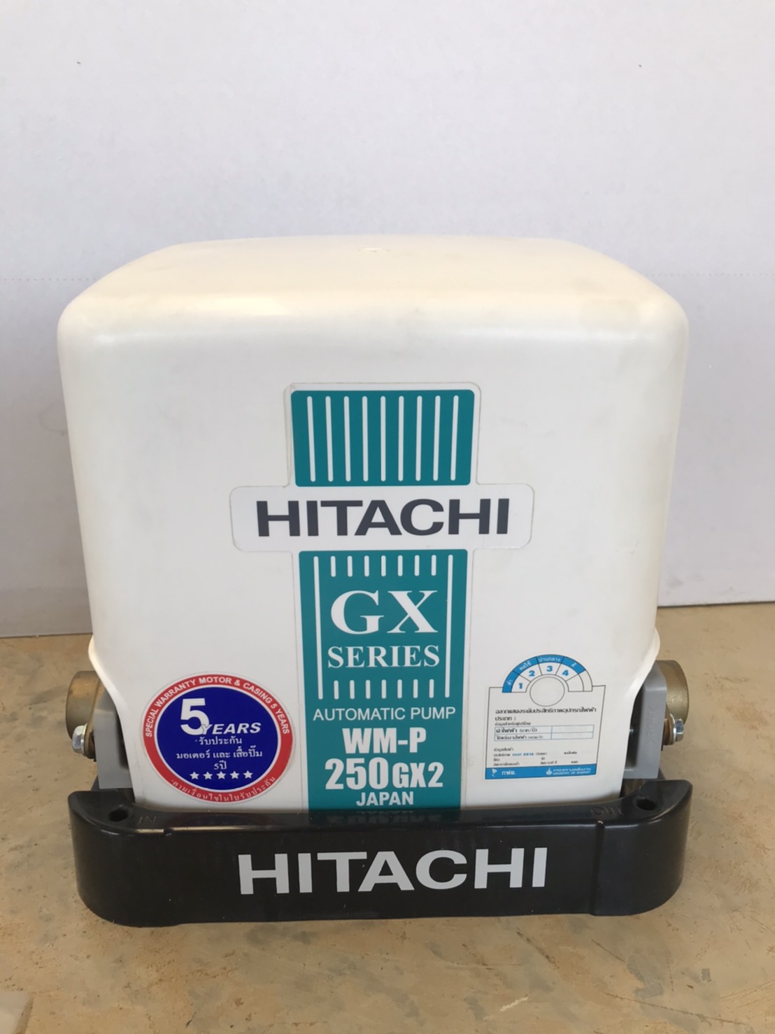 ปั๊มอัตโนมัติถังเหลี่ยม WM-P250GX2 HITACHI (ฟรีค่าจัดส่ง)