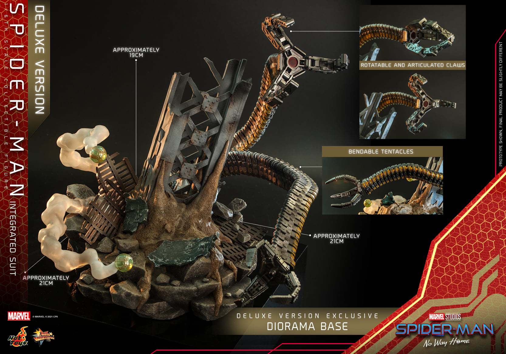 Hot Toys MMS624 1/6 Spider-Man: No Way Home - Spider-Man Integrated Suit (Deluxe Version)