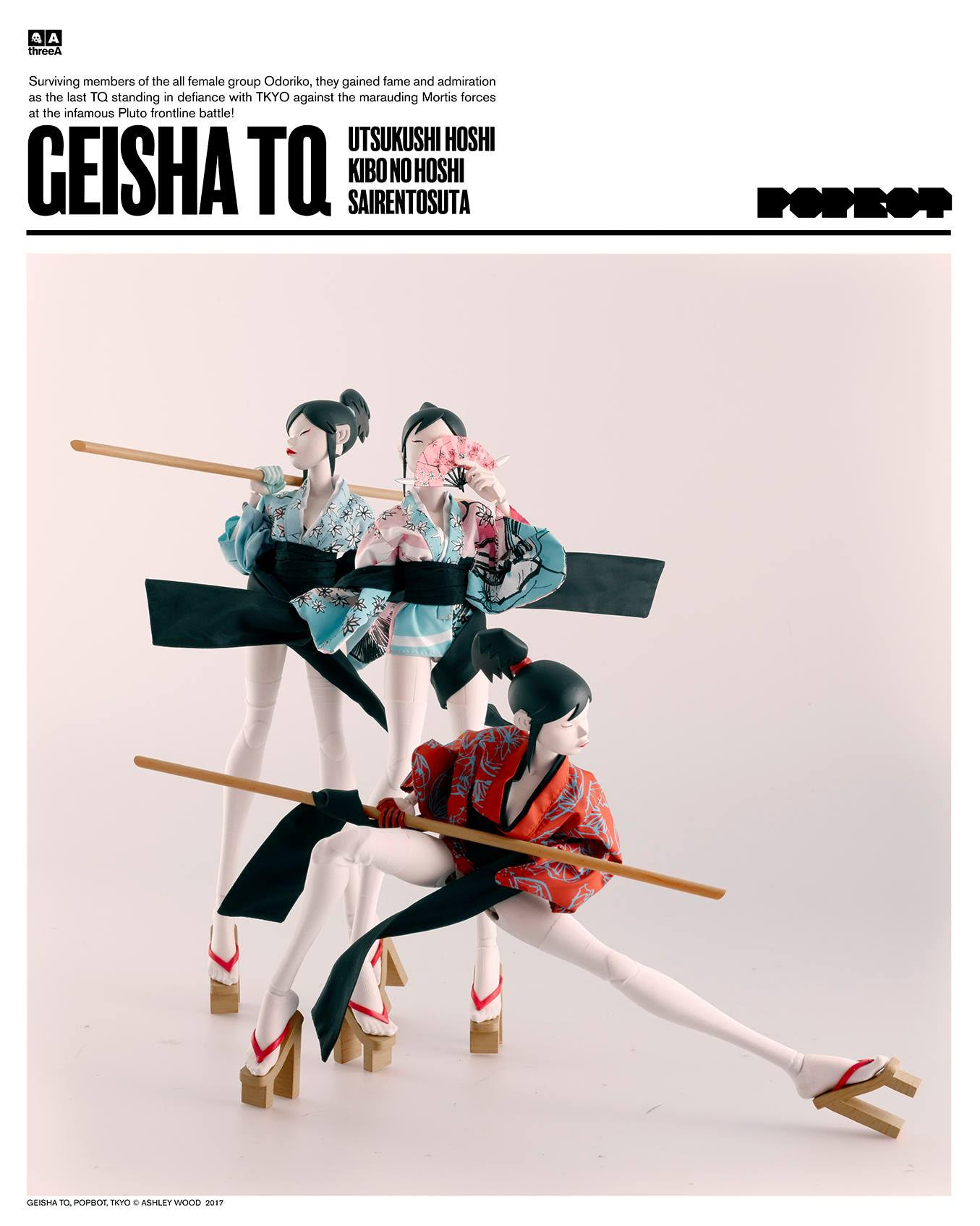 threeA Popbot GEISHA TQ KIBO NO HOSHI (ตัวโชว์ 3 ตัว)