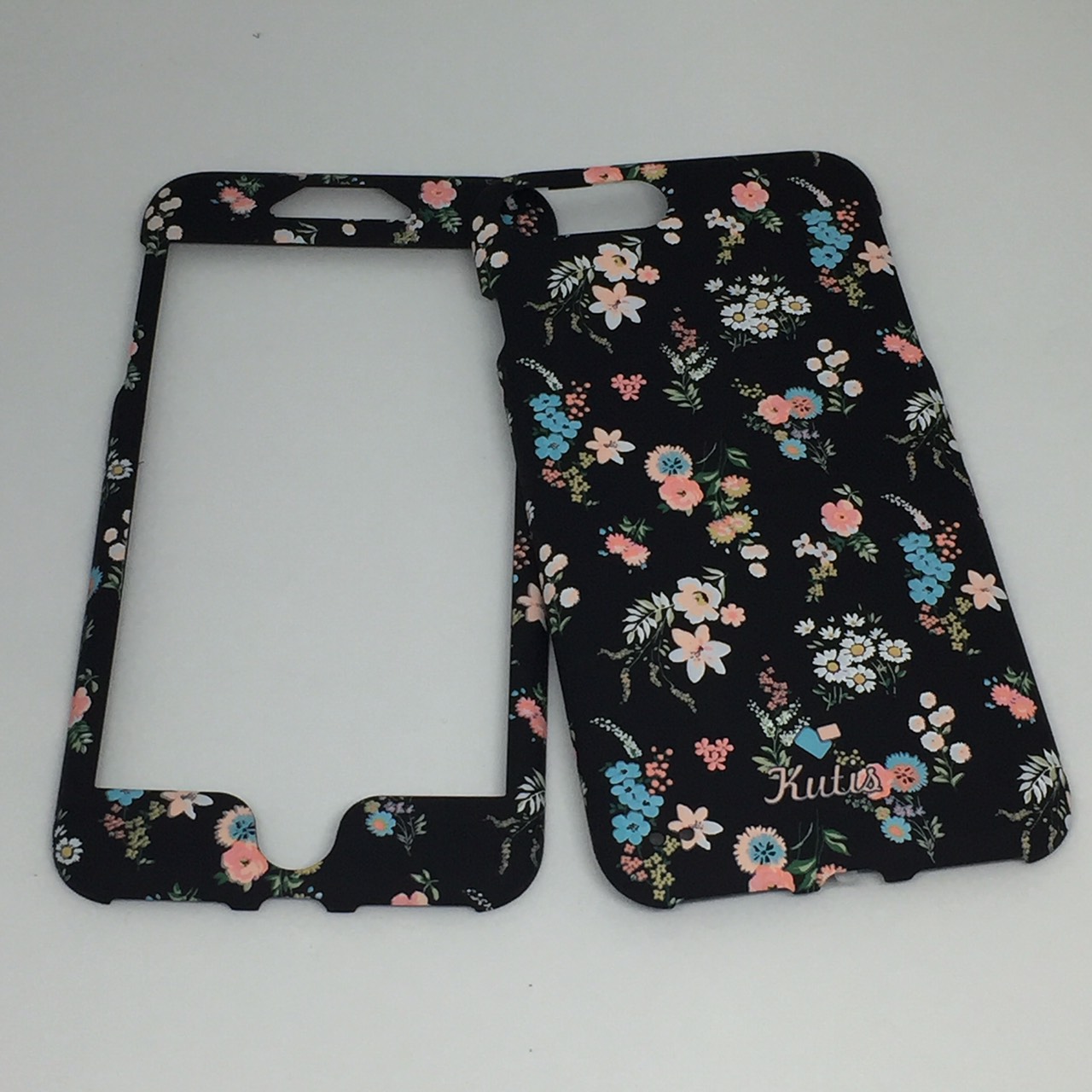 เคสคูทิส(Kutis)ไอโฟน7พลัส,8พลัส(ลายช่อดอกไม้new)มาใหม่ เคสประกบหน้า-หลัง เคสเรืองแสง