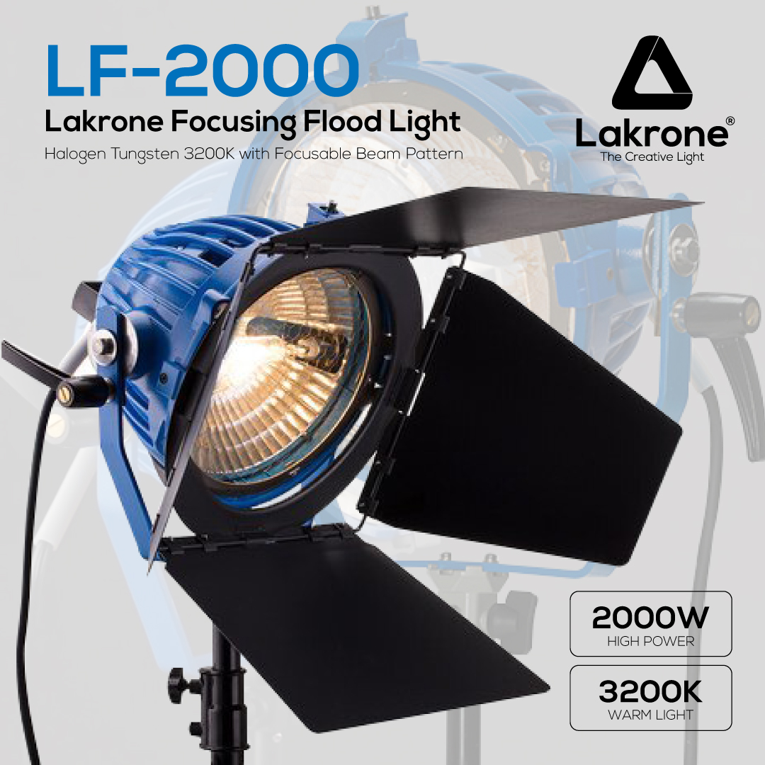 LF-2000 ไฟถ่ายหนังส่องสว่าง 2000 วัตต์ Lakrone Focusing Flood Light ปรับโฟกัส ปรับแสงได้