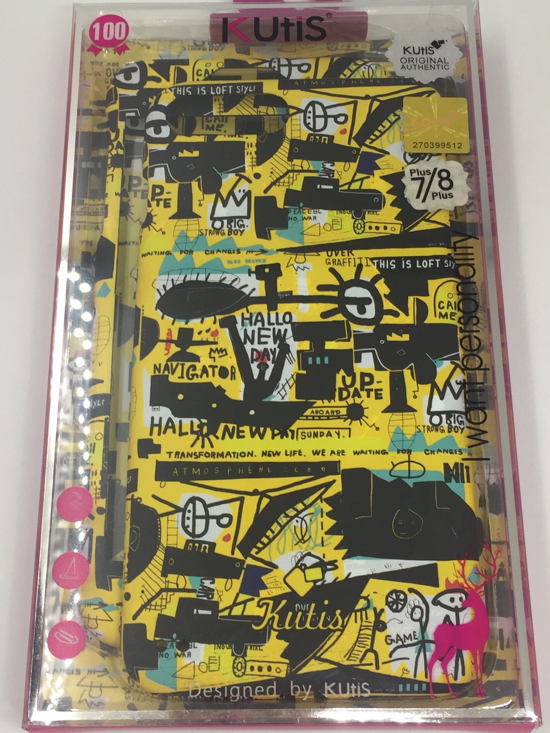 เคสคูทิส(Kutis)เคสไอโฟน7พลัส,8พลัส(ลายHalloNewDay)มาใหม่ เคสประกบหน้า-หลัง เคสเรืองแสง เคสลายวินเทจ ร้านSuperhero Klongthom