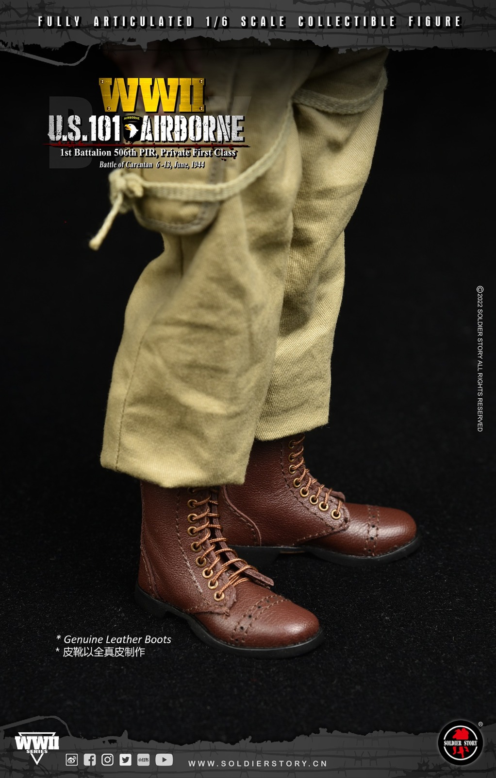 Soldier Story SS-126 1/6 WWII U.S. 101st Airborne - 1st Battalion 506th PIR, Private First Class