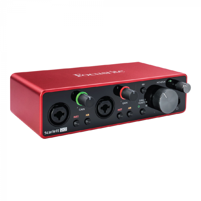 Focusrite Scarlett 2i2 (3RD GEN) Interface สำหรับปรับแต่งเสียงรับส่งสัญญาณบันทึกเสียงไมโครโฟนกับคอมพิวเตอร์ รองรับไมค์สองตัว