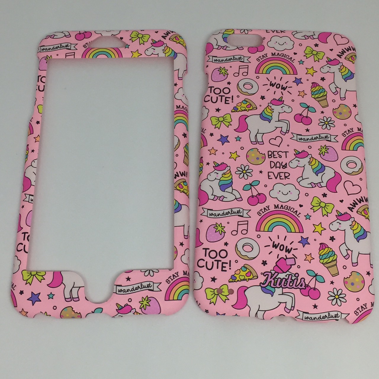 เคสคูทิส(Kutis)ไอโฟน6พลัส,6Sพลัส(ลายยูนิคอร์นอวบWOW)มาใหม่ เคสประกบหน้า-หลัง เคสเรืองแสง เคสลายวินเทจ ร้านSuperhero Klongthom