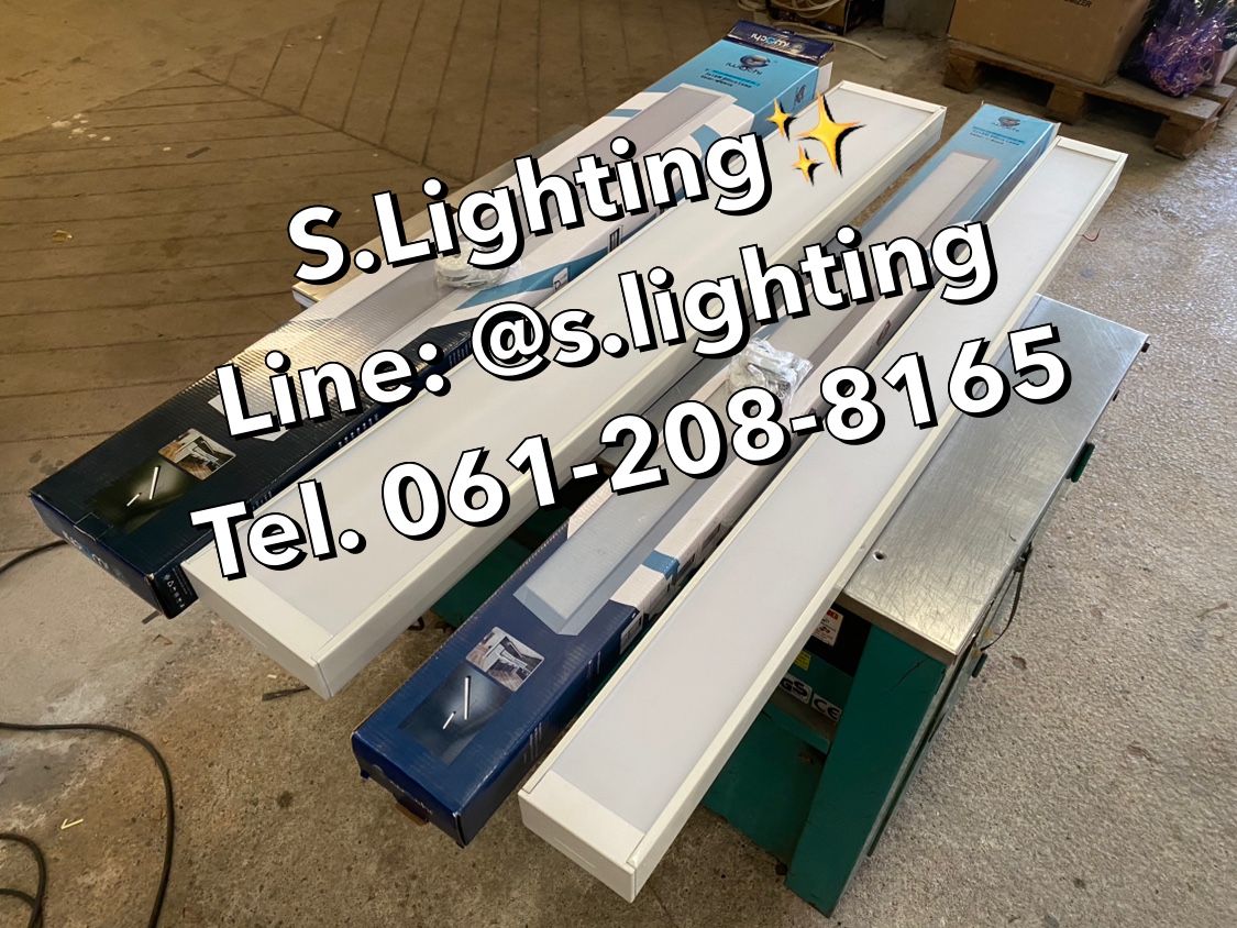 โคมไฟแขวนสลิงเพดาน Linear Office LED 3x18w แสงขาว (เปลี่ยนหลอดได้)