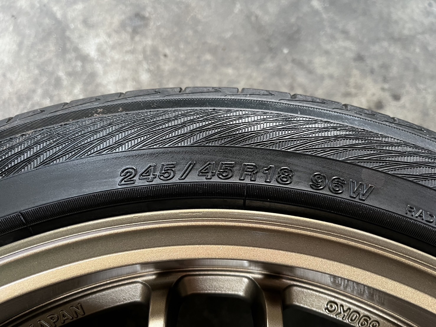 ✨ล้อแม็ก 5รู114✨RE30 ขอบ 18 พร้อมยาง 245-45-18 Yokohama(JAPAN🇯🇵) ปี 19