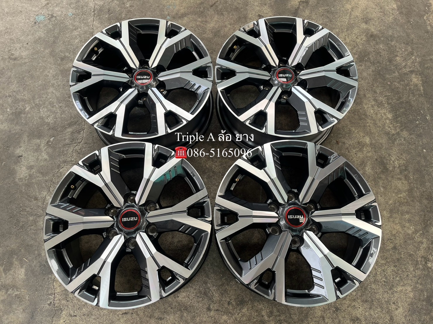 ✨ล้อแม็กป้ายแดง✨ISUZU D-Max รุ่นใหม่ ขอบ 18 เทาหน้าเงา💖สวยกริ๊บ💖