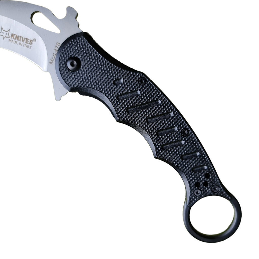 มีดพับ มีดคารัมบิต FOX KNIVES FX-478 Karambit Knives ใบมีดสีเงิน ขนาด 7.8 นิ้ว (19.7 ซม.)