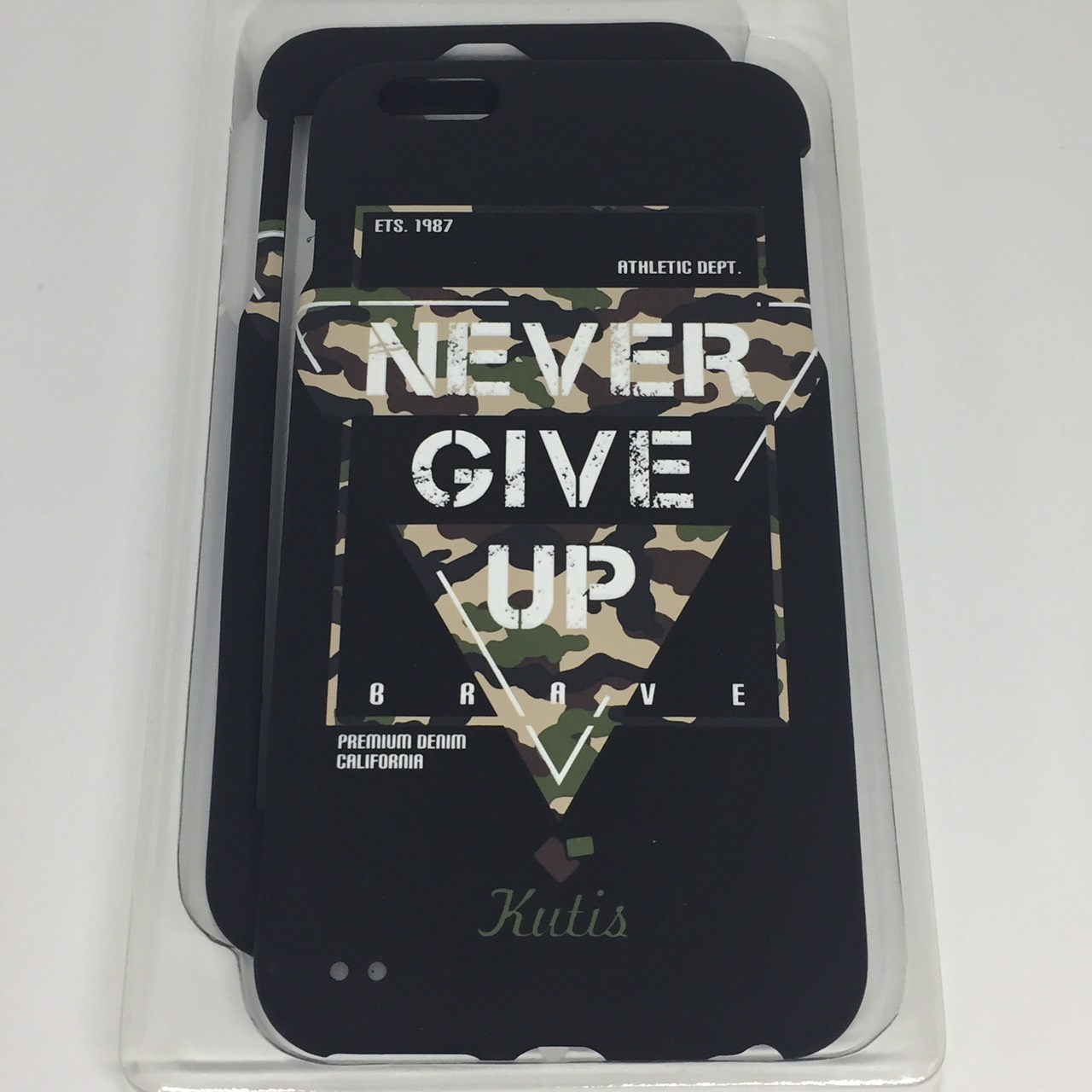 เคสคูทิส(Kutis)ไอโฟน6พลัส,6Sพลัส(ลายNever Give Up)มาใหม่ เคสประกบหน้า-หลัง เคสเรืองแสง เคสลายวินเทจ ร้านSuperhero Klongthom