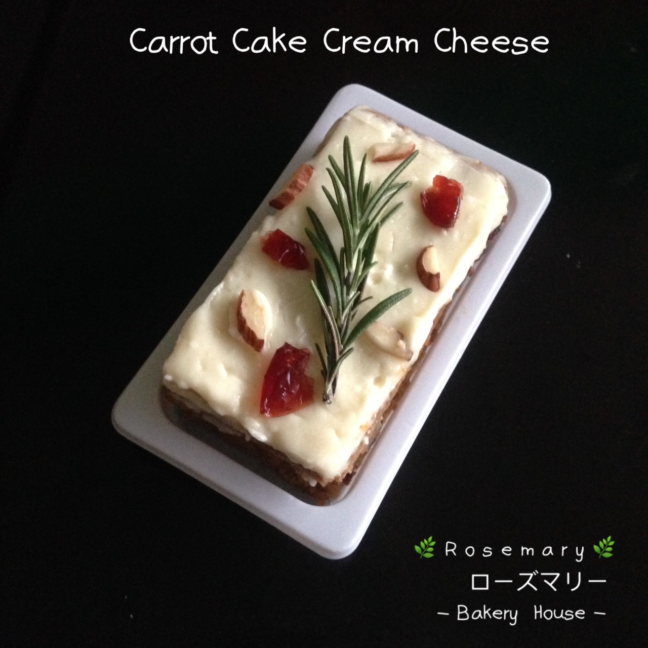 🥕แครอทเค้กครีมชีส🥕🧀 (Carrot Cake Creamcheese) (ชิ้นเล็ก) Size : 4.5 x 8.5 cm.