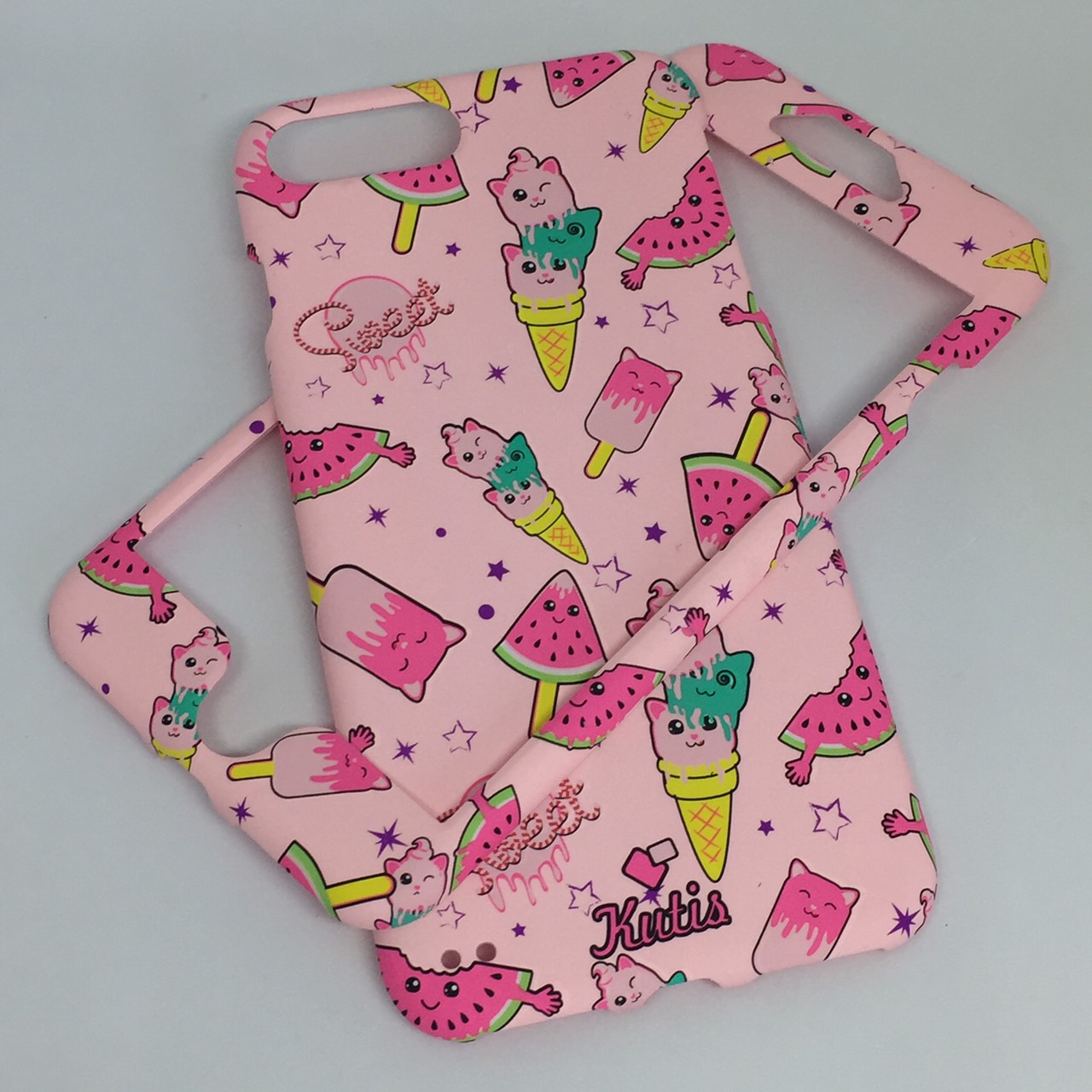 เคสคูทิสKutisไอโฟน7พลัส,8พลัส(ลายไอติมแตงโมSweet)มาใหม่ เคสประกบหน้า-หลัง เคสเรืองแสง เคสลายวินเทจ ร้านSuperhero Klongthom