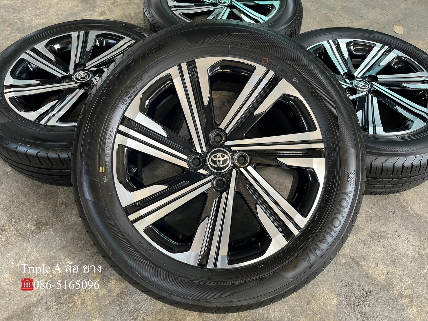 ✨ล้อแม็กป้ายแดง✨Toyota Yris Ativ รุ่นใหม่ ขอบ 16 พร้อมยางป้ายแดง 195-60-16 Yokohama♨️ปี 24♨️