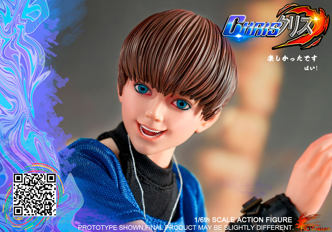 Hot Heart FD012A 1/6 Singer of the Hell Band - Chris (Normal Version Blue)