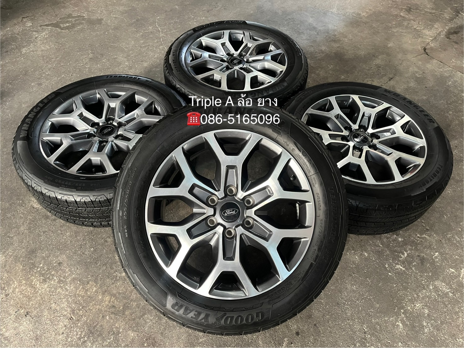 ✨ล้อแม็ก✨Ford Everest Next-Gen ขอบ 20 เทาหน้าเงา พร้อมยาง 255-55-20 GoodYear💥ปลายปี 22💥