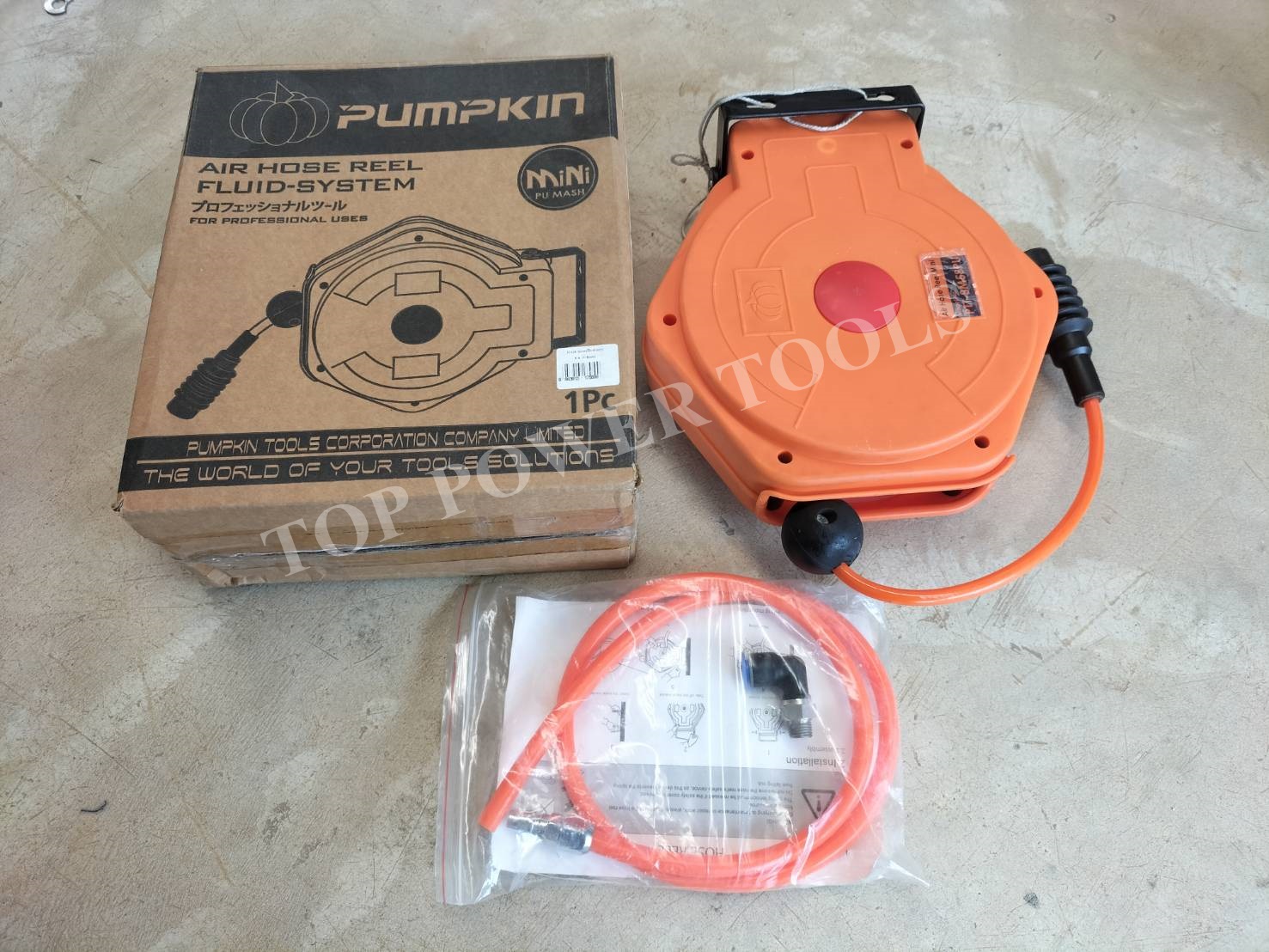 ปั๊มลมโรตารี่ออยล์ฟรี 25L. PTT-580A25 PUMPKIN “สินค้าเก่าเก็บ สต็อคเหลือตัวสุดท้าย”
