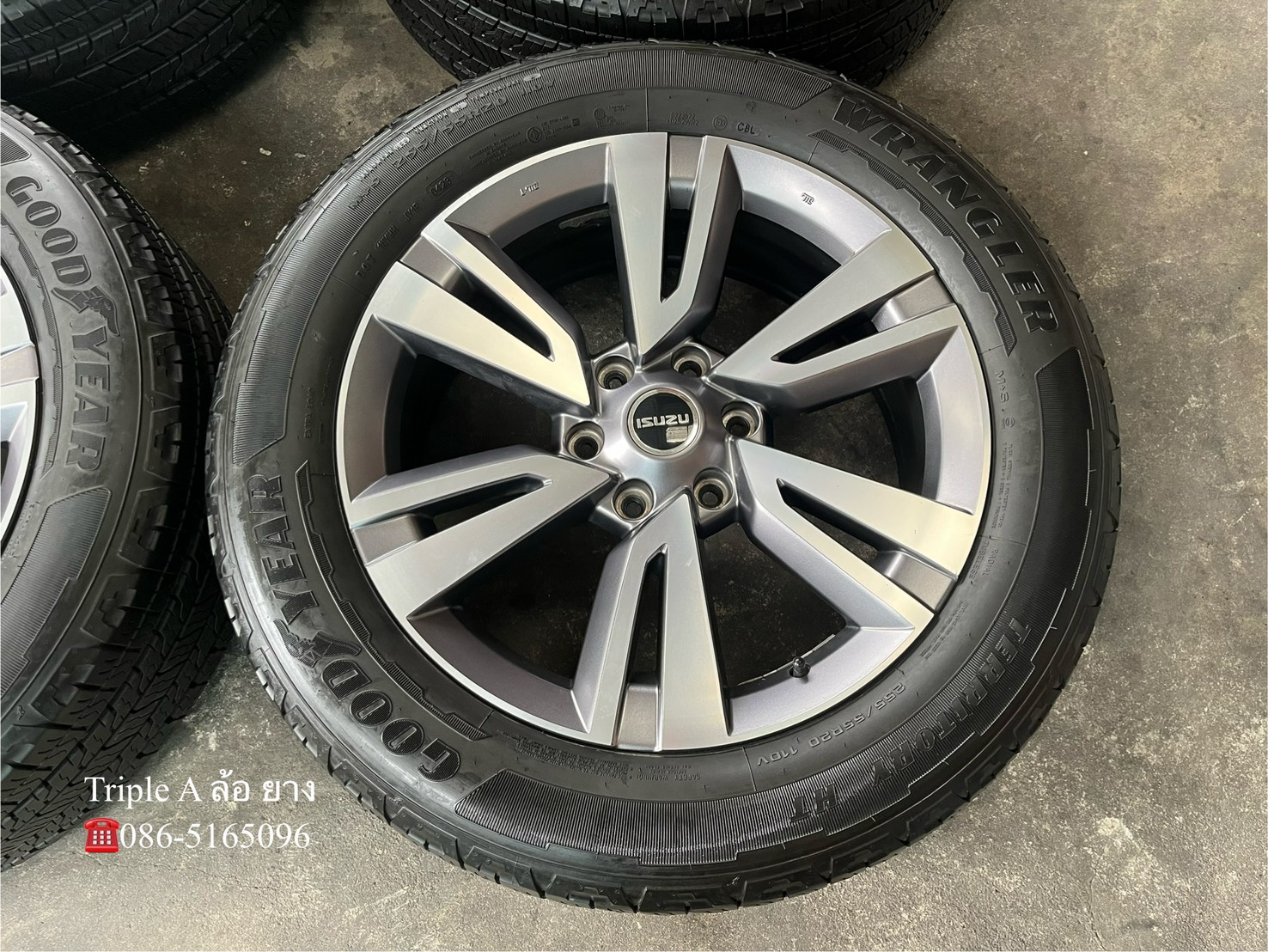 ✨ล้อแม็ก✨ISUZU MU-X 2023 ขอบ 20 เทาหน้าเงา พร้อมยาง 255-55-20 GoodYear🌟ปี 23🌟