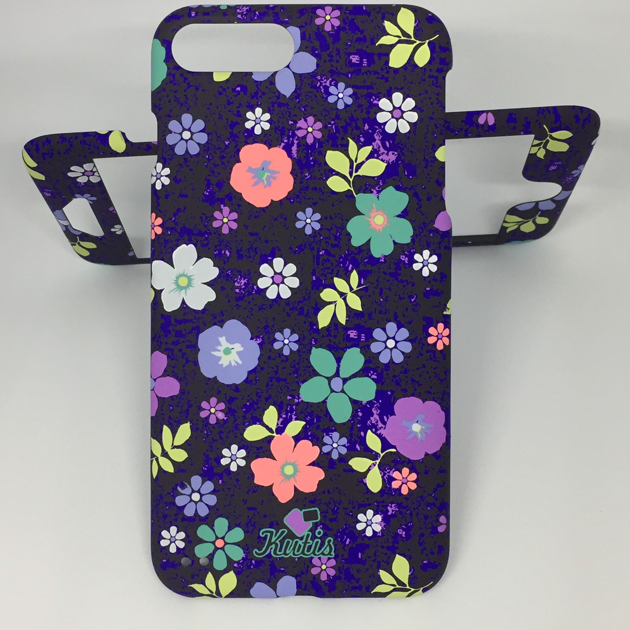 เคสคูทิส (Kutis) ไอโฟน7พลัส,8พลัส(ลายดอกไม้พื้นสีน้ำเงิน)