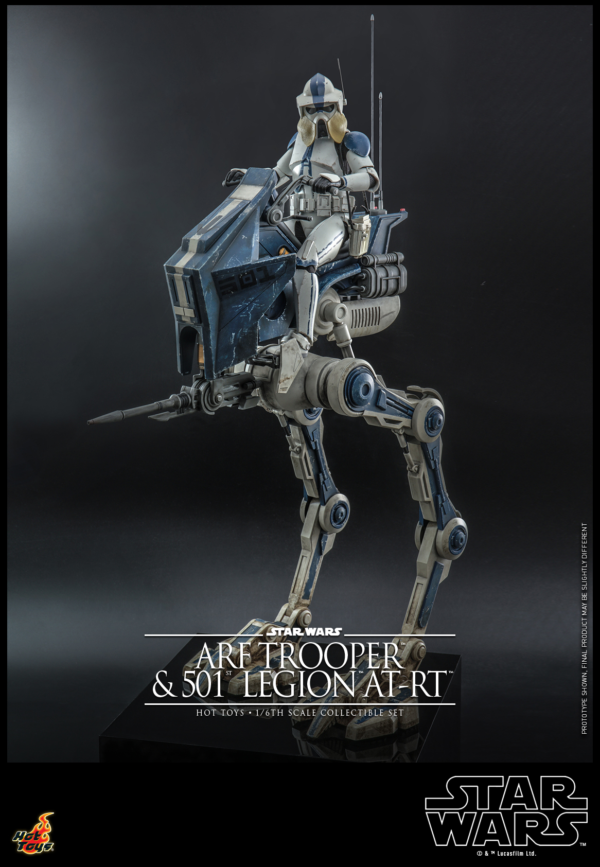 Hot Toys TMS091 1/6 Star Wars: The Clone Wars - ARF Trooper and 501st Legion AT-RT