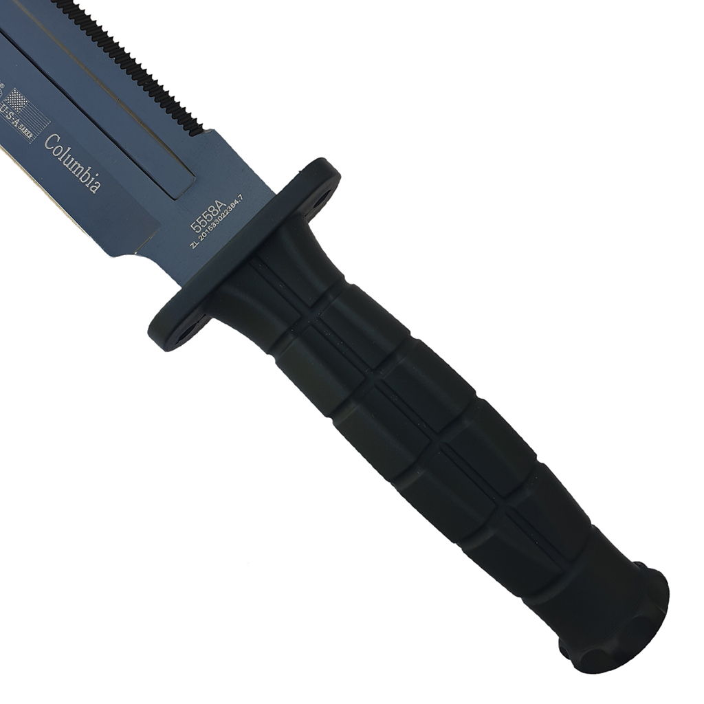 มีดใบตาย มีดพก Columbia 5558A ขนาด 11.8 นิ้ว (30 ซม.) พร้อมปลอกมีดพลาสติก ABS สำหรับเก็บมีด