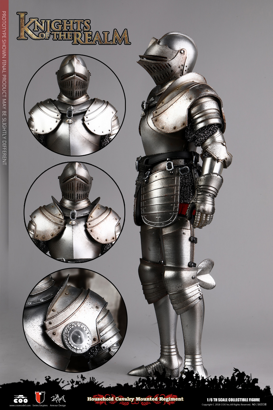 COOMODEL SE036 SE037 DIE-CAST ALLOY 1/6 SERIES OF EMPIRES - KNIGHTS OF THE REALM