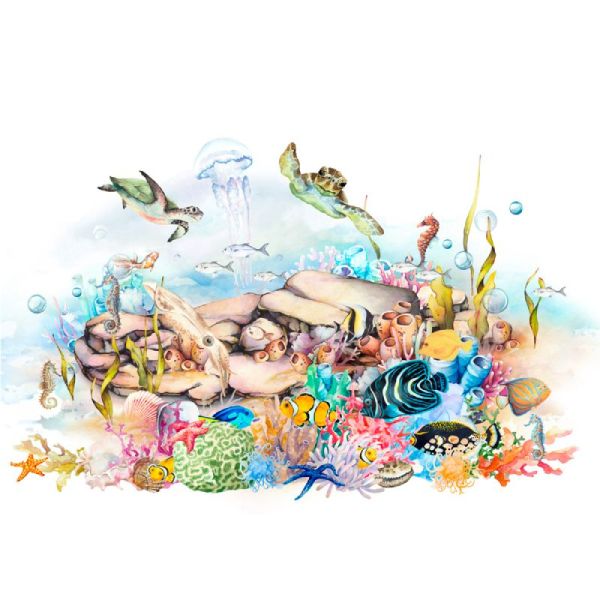 วอลเปเปอร์ลายเด็ก Kids World โปร 11.11 แบบหลังผ้า ทนทาน กันลามไฟ : Fabric-Backed Wall Paper