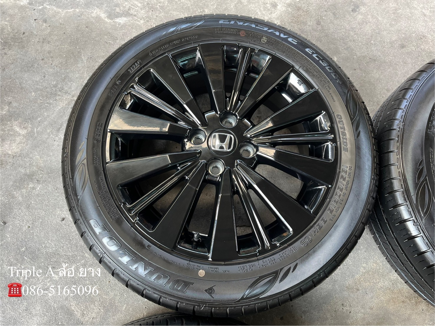 ✨ล้อแม็ก✨Honda City Hatchback RS รุ่นใหม่ ขอบ 16 สีดำแท้💯พร้อมยาง 185-60-16 Dunlop♨️ปี 24♨️