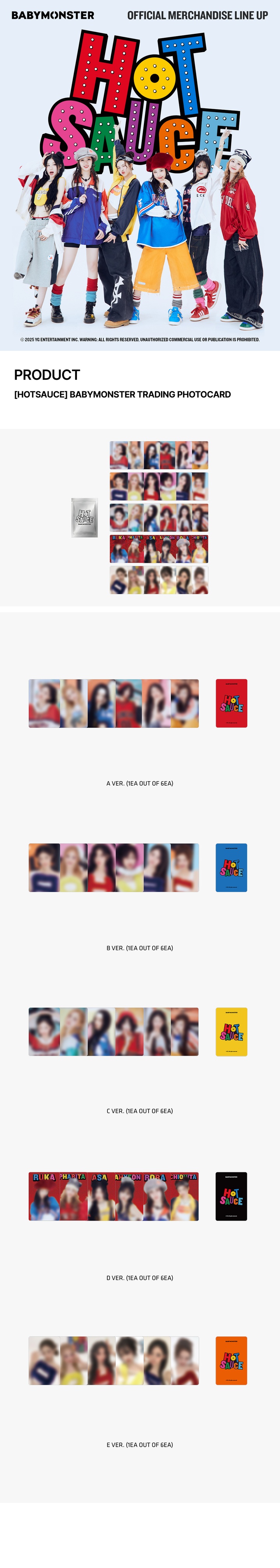 [PRE] BABYMONSTER MERCH - HOT SAUCE (weverse)