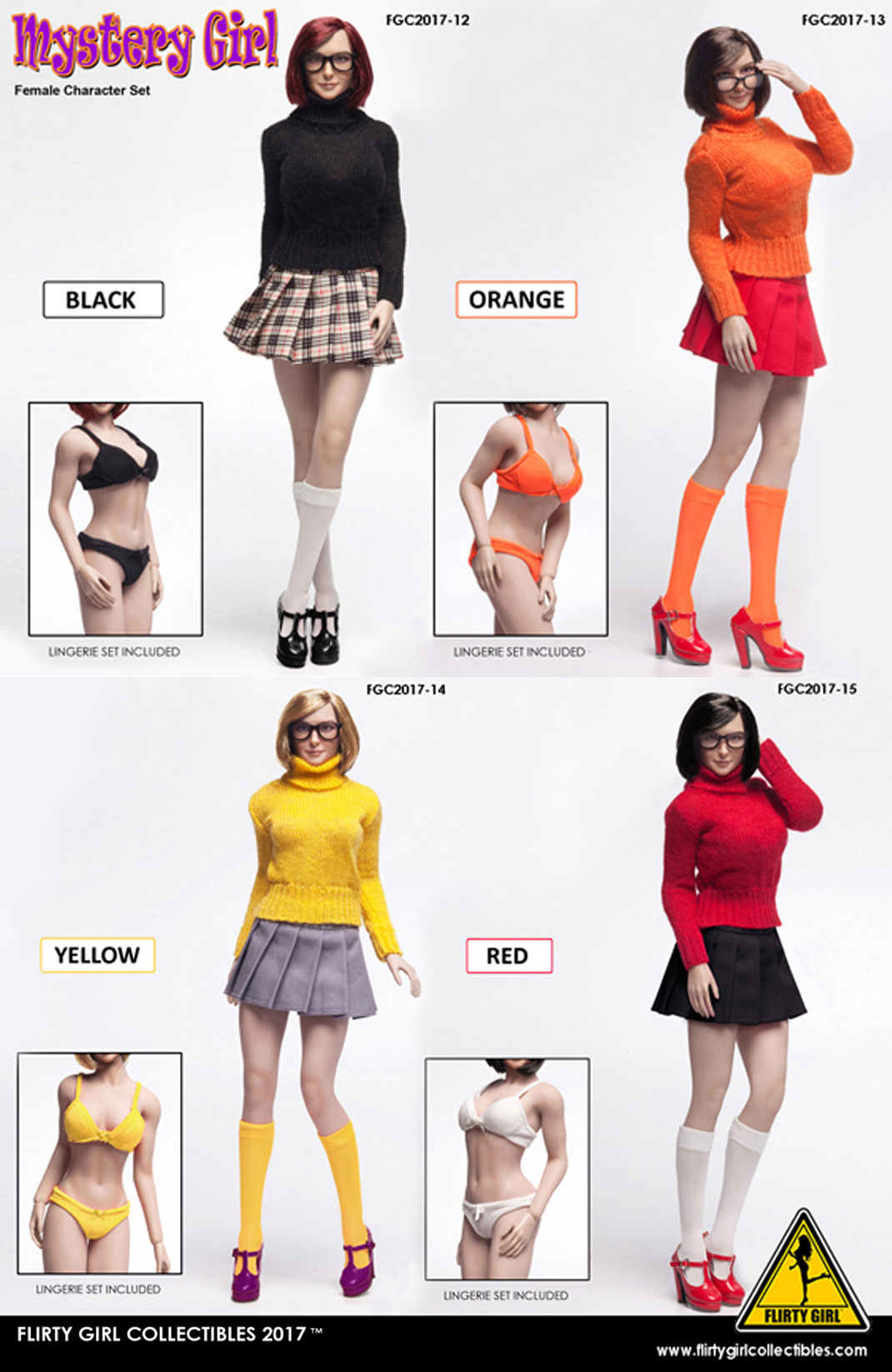FLIRTY GIRL COLLECTIBLES FGC2017-12-15 "MYSTERY GIRL" Female Character