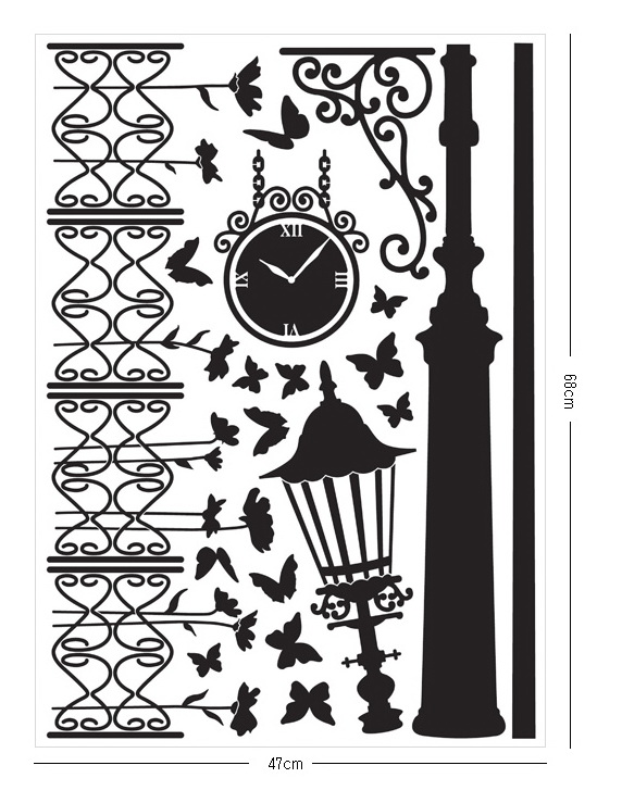 GS-58848 เสาไฟถนน Under the streetlight สีดำ