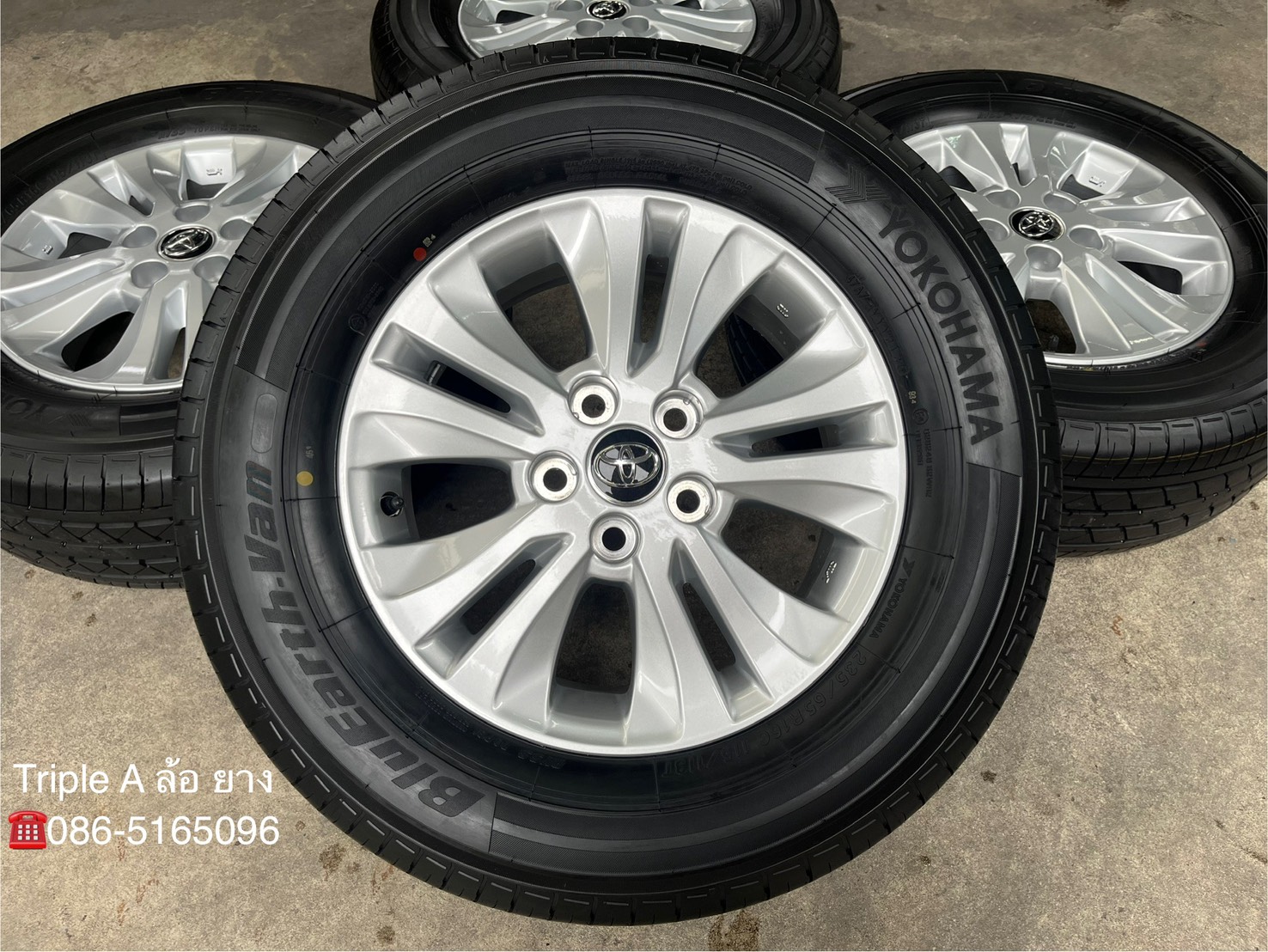 ✨ล้อแม็กป้ายแดง 5รู114✨Toyota Revo ขอบ 16 พร้อมยางป้ายแดง 235-65-16 Yokohama💥ปี 25💥
