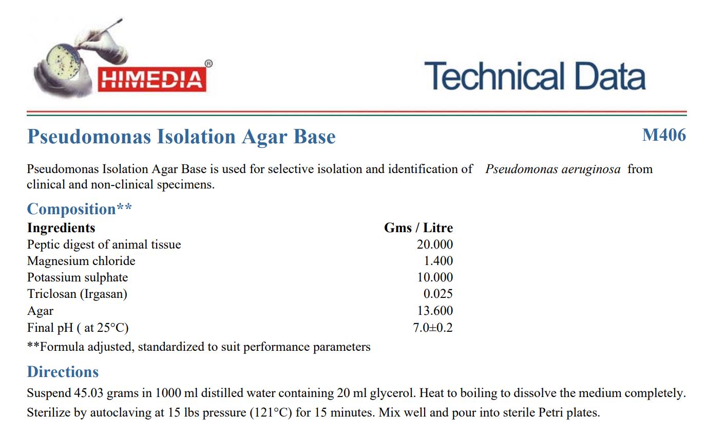 Himedia™PSEUDOMONAS ISOLATION AGAR, 500 G
