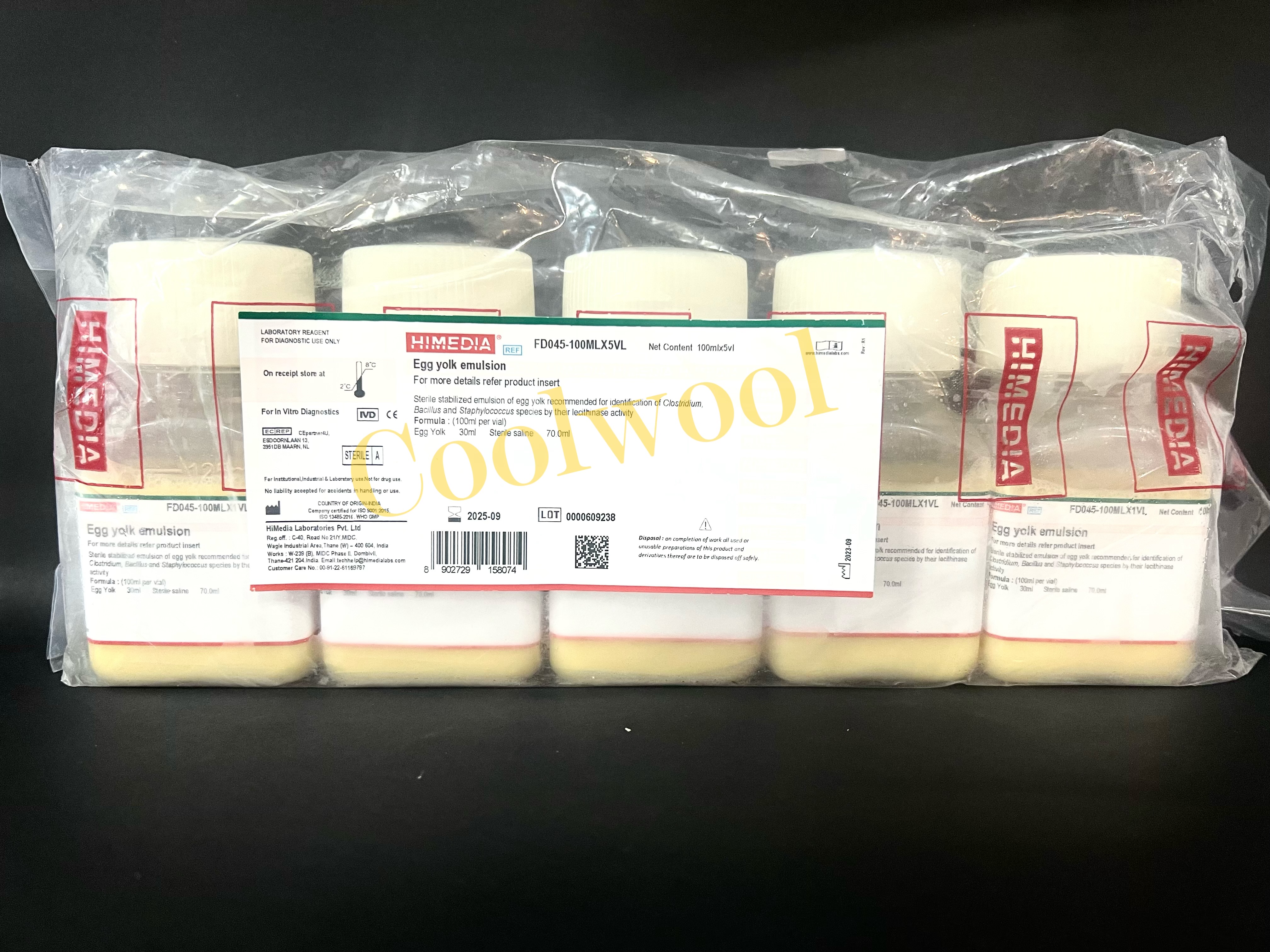 Himedia™ EGG YOLK EMULSION, 100 MLx5 ขวด