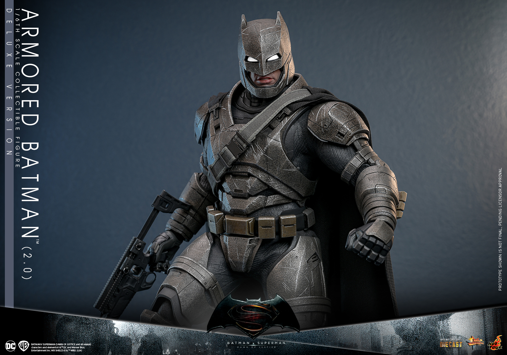 Hot Toys MMS743D63 Batman v Superman: Dawn of Justice - Armored Batman (2.0) [Deluxe Version]