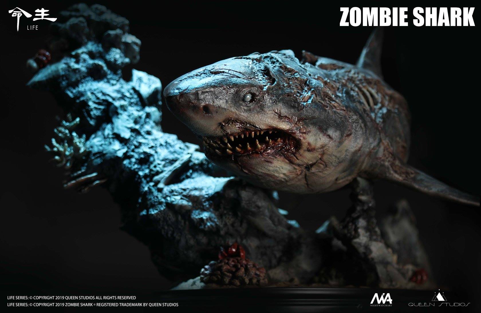 Queen Studios 1/10 Zombie Shark