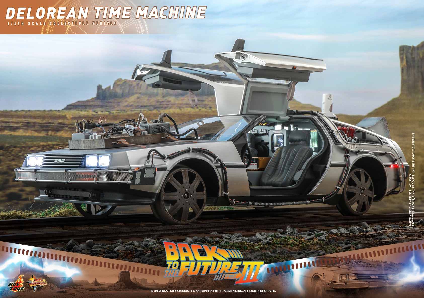 Hot Toys MMS738 1/6 Back to the Future III - DeLorean Time Machine