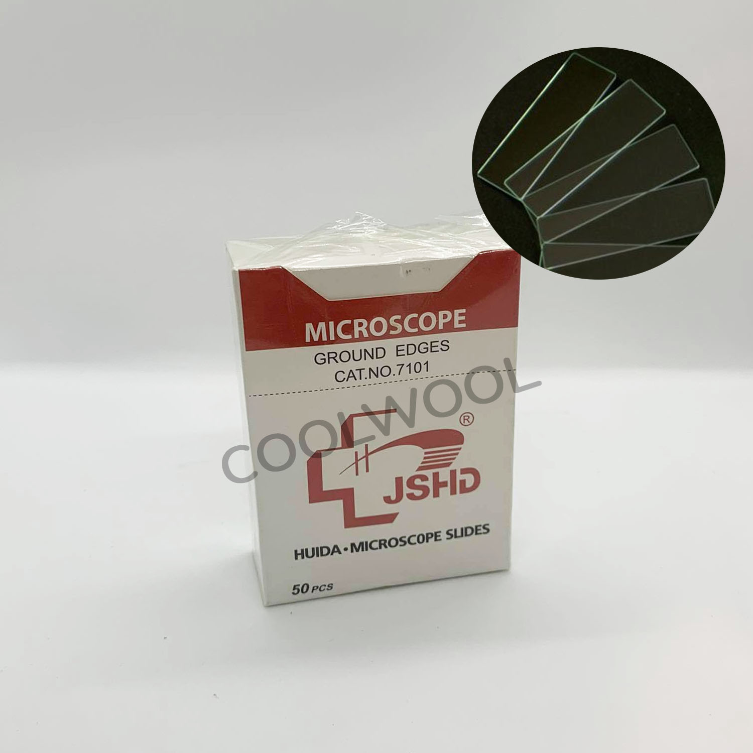 Plain microscopic slide 25x75mm(50ชิ้น/กล่อง)-สไลด์ใส