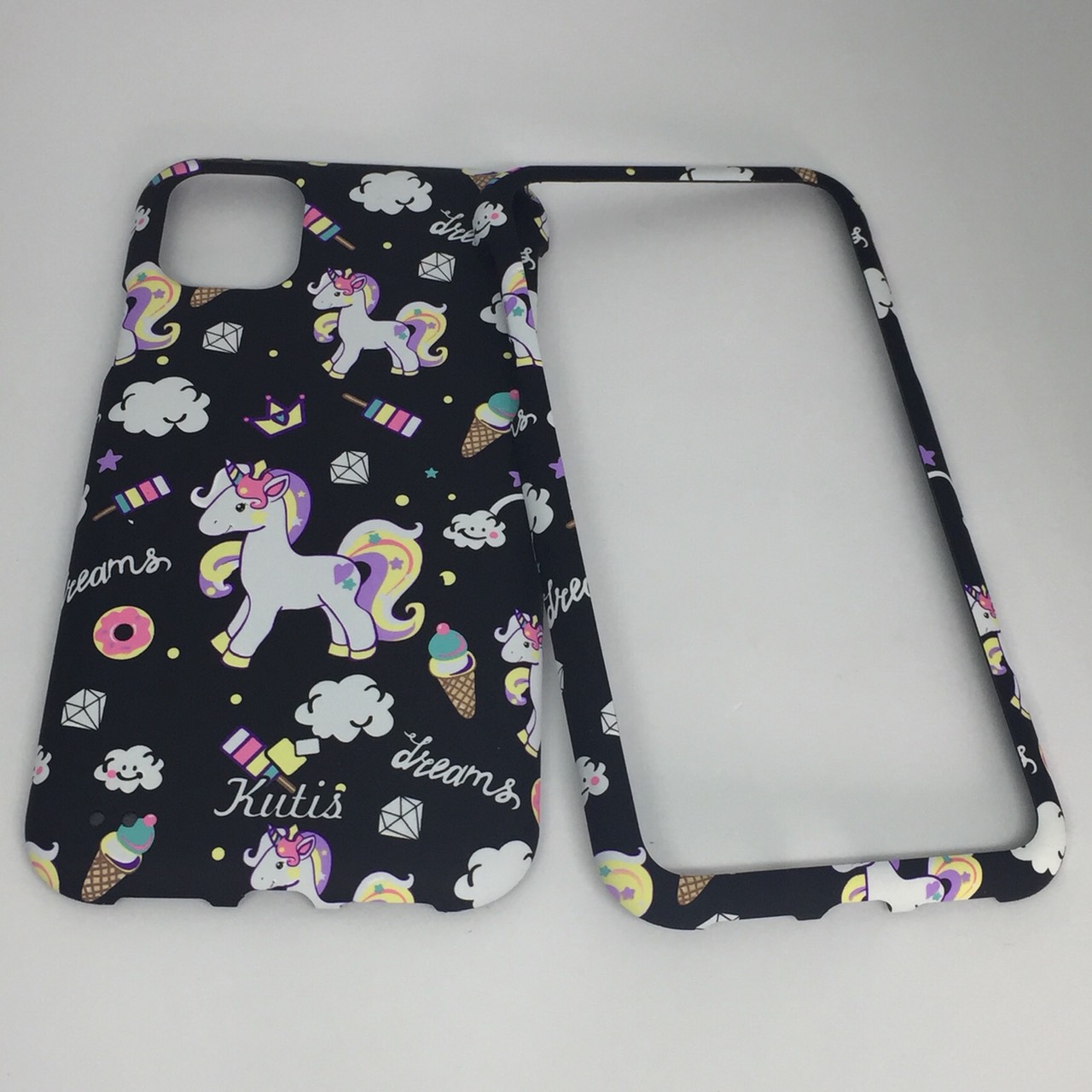 เคสคูทิสKutisไอโฟน11G(ลายม้ายูนิคอร์นใหญ่สีดำ)มาใหม่ เคสประกบหน้า-หลัง เคสเรืองแสง เคสลายวินเทจ ร้านSuperhero KLongthom