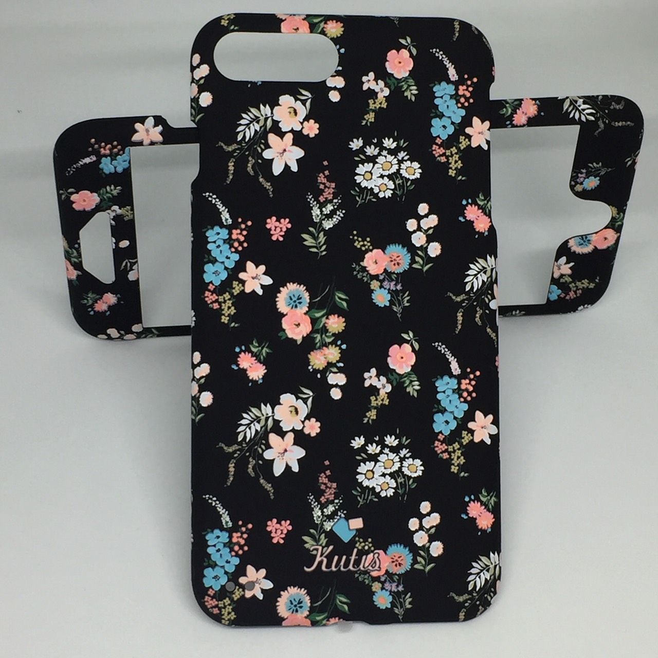 เคสคูทิส(Kutis)ไอโฟน7พลัส,8พลัส(ลายช่อดอกไม้new)มาใหม่ เคสประกบหน้า-หลัง เคสเรืองแสง