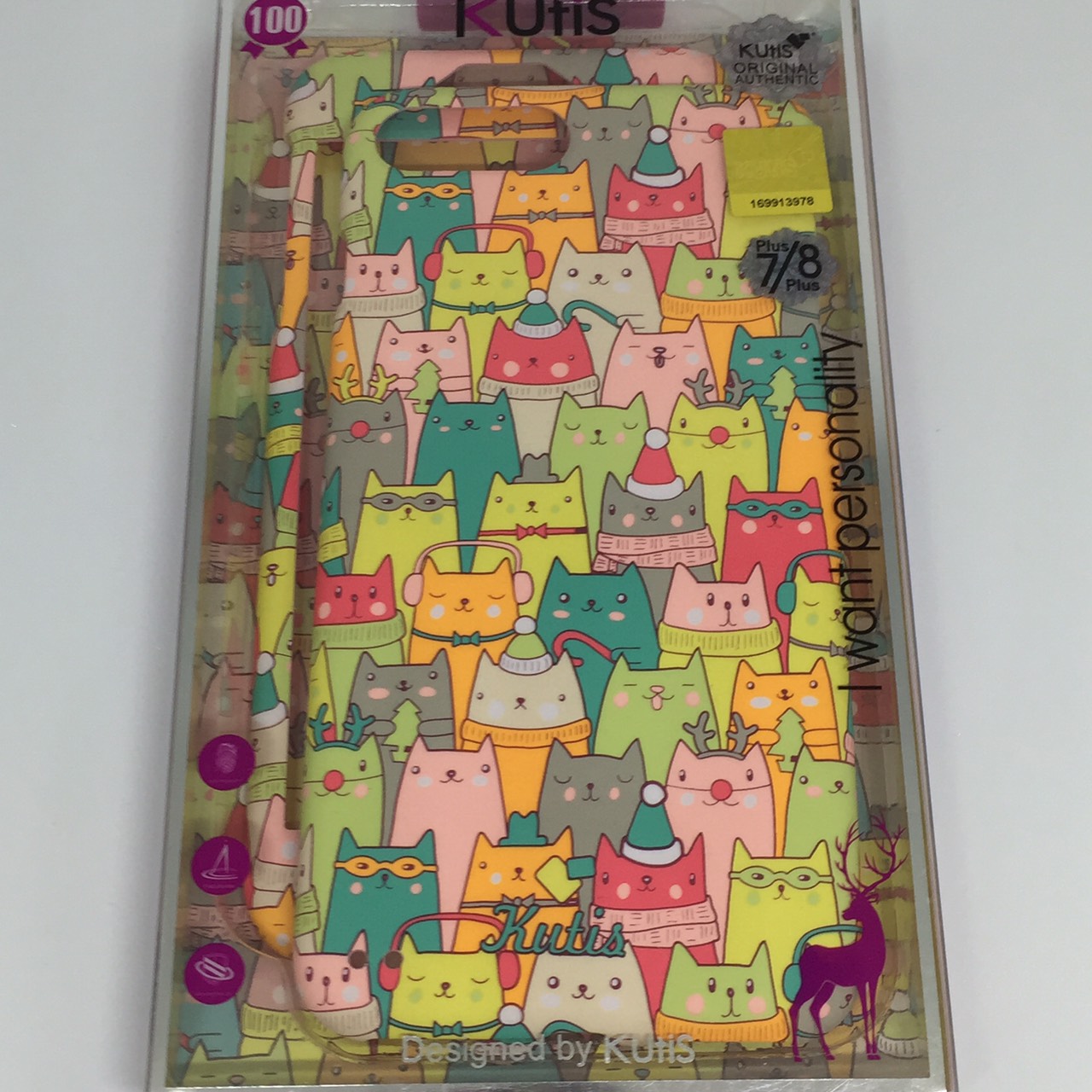 เคสคูทิส (Kutis) ไอโฟน7พลัส,8พลัส(ลายแมวเล็กใส่หมวก)