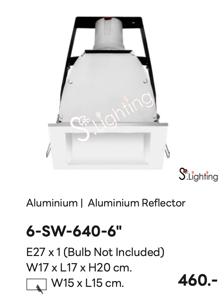 โคมไฟดาวไลท์ฝังฝ้า 6-SW-640-6"