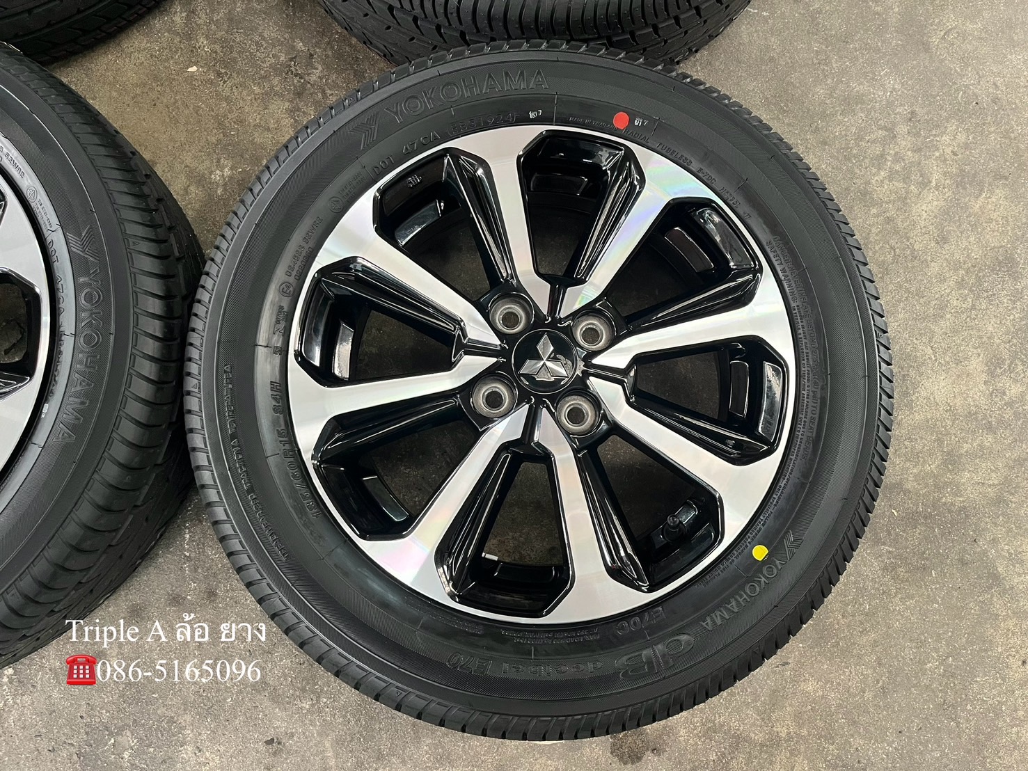 ✨ล้อแม็กป้ายแดง✨Mitsu Mirage รุ่นใหม่ ขอบ 15 พร้อมยางใหม่💯185-60-15 Yokohama♨️ปี 24♨️