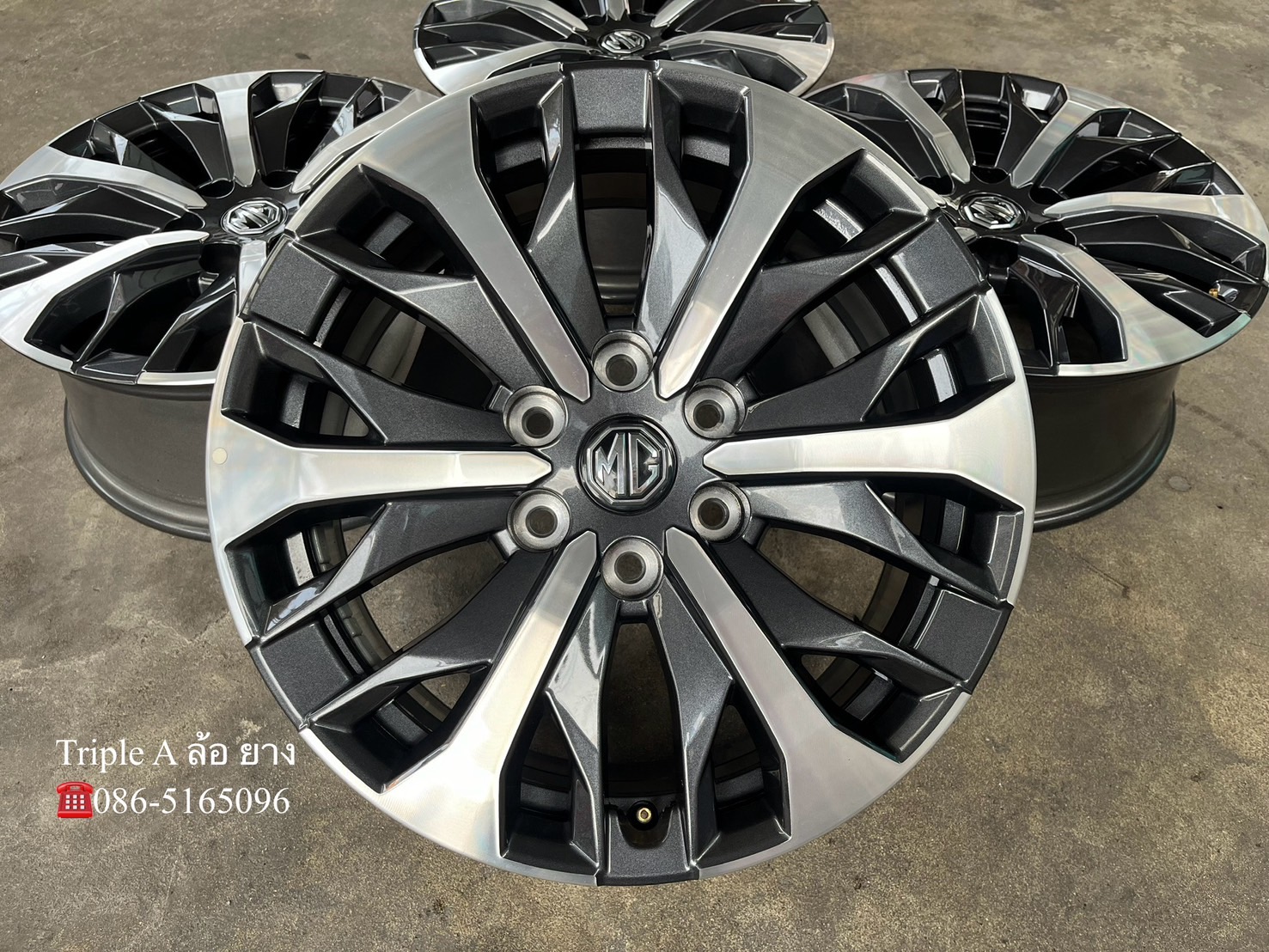 ✨ล้อแม็กป้ายแดง✨6รู130 MG Extender รุ่นใหม่ ขอบ 18 เทาหน้าเงา💖สวยกริ๊บ💖