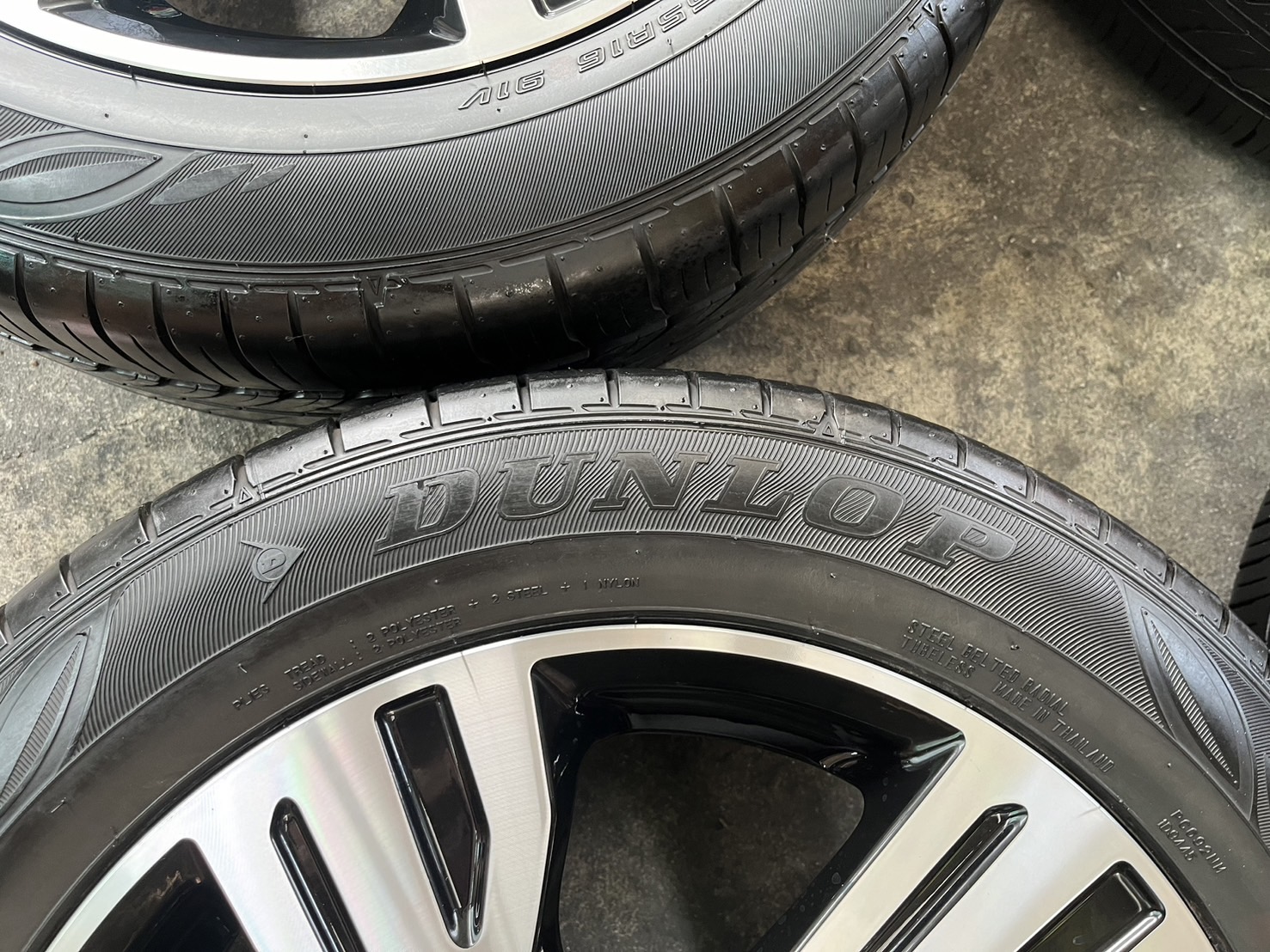 ✨ล้อแม็ก 5รู114✨Mitsu Xpander ขอบ 16 ดำหน้าเงา แถมยาง 205-55-16 Dunlop ปลายปี 20