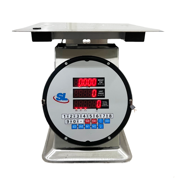 เครื่องชั่งดิจิตอลคำนวณราคา SL รุ่น SL-136 พิกัด 150 กก. สเตนเลส
