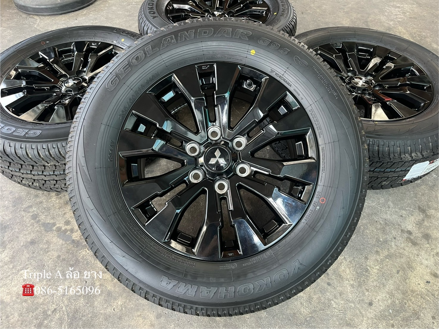 ✨ล้อแม็กพร้อมยางใหม่💯✨Mitsu Triton Athlete รุ่นใหม่ล่าสุด ขอบ 18 สีดำแท้💯💖ใหม่กริ๊บ💖