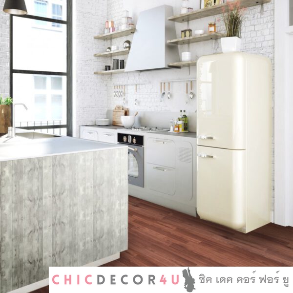 พีวีซีปูพื้น ลายไม้เพน-เอ็ล น้ำตาลอ่อน Acacia brown-wood panel JP-016 หน้ากว้าง 100 ซม หนา 0.6 มม ยาวเมตรละ