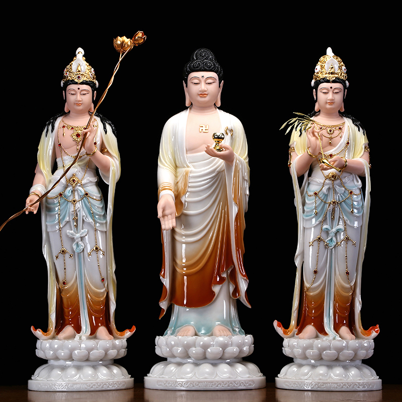 รูปบูชาพระพุทธเจ้า,พระโพธิสัตว์กวนอิม รูปปั้นเซรามิกเนื้อหยก ทุกชิ้นปั้นด้วยมือโดยช่างชาวจีน